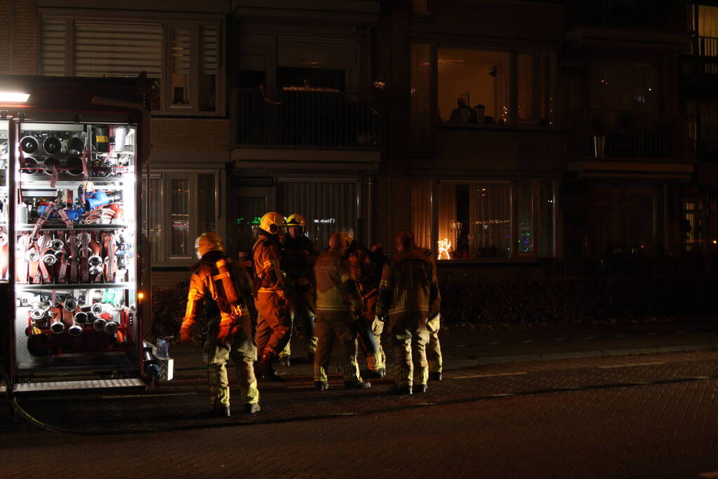 Brand in keuken van appartementencomplex