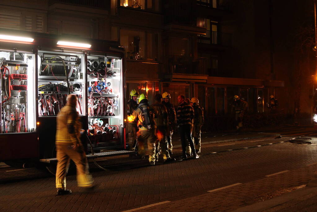 Brand in keuken van appartementencomplex