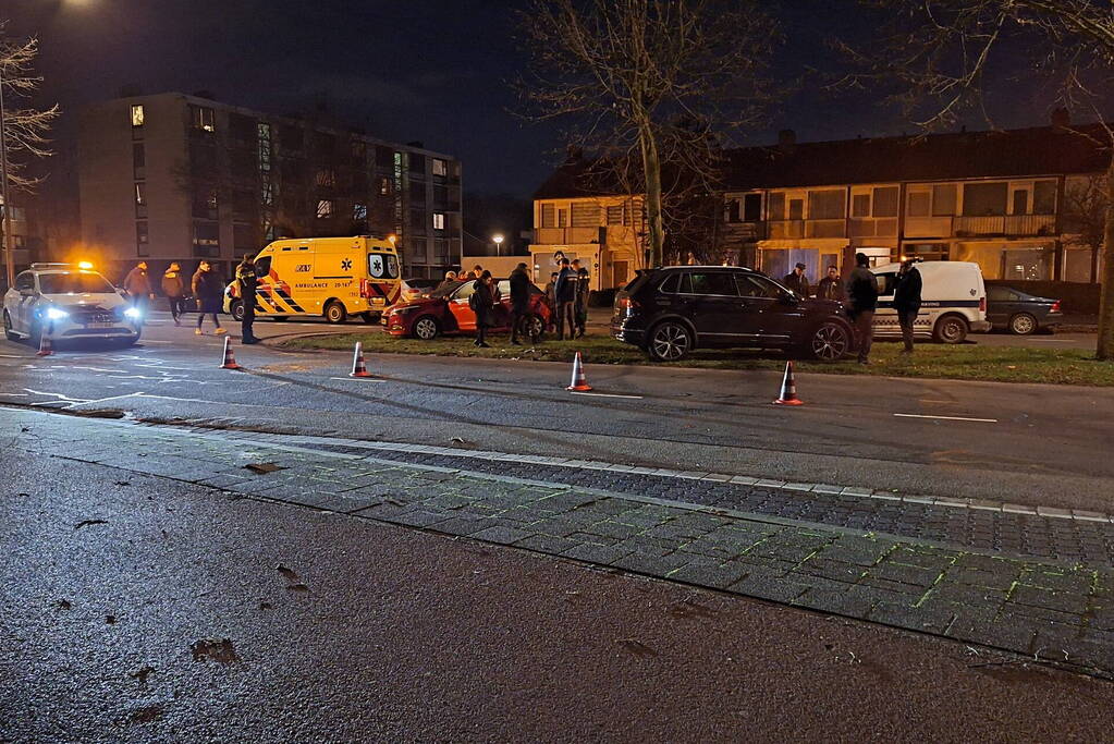 Schade na kop-staart aanrijding