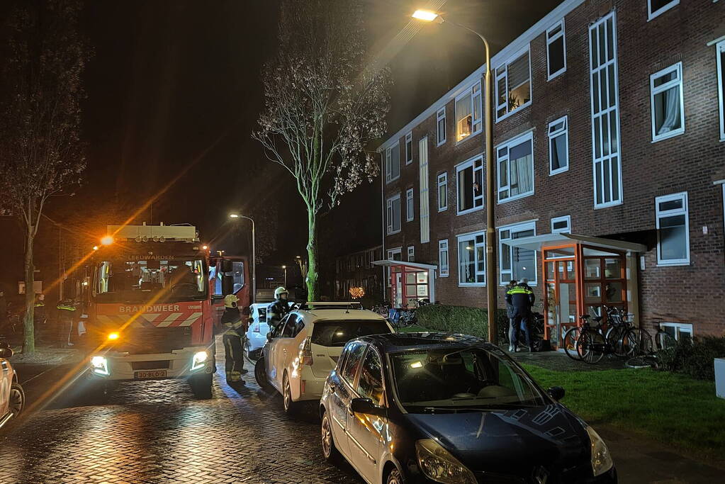 Bewoner aangehouden na brandmelding