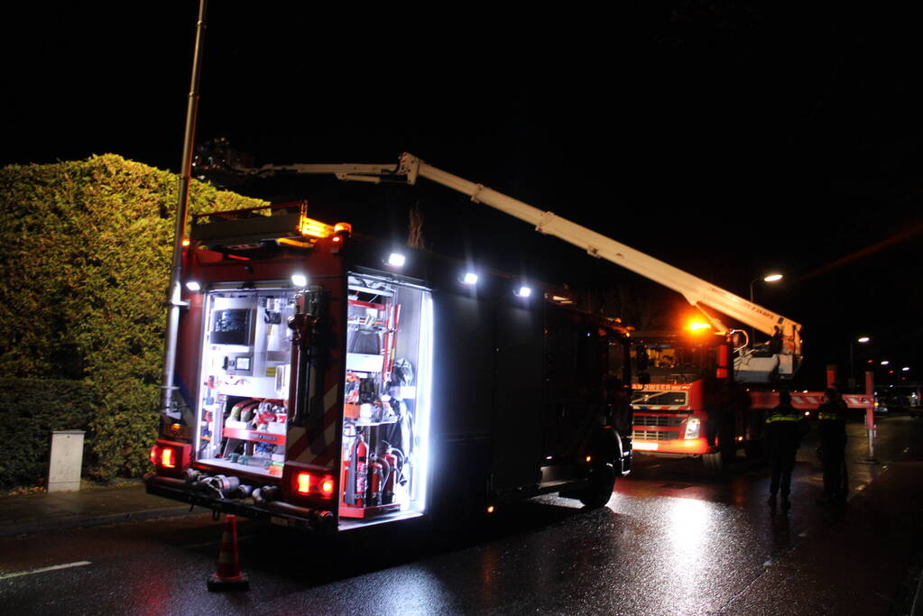 Brand in schoorsteen van vrijstaande woning