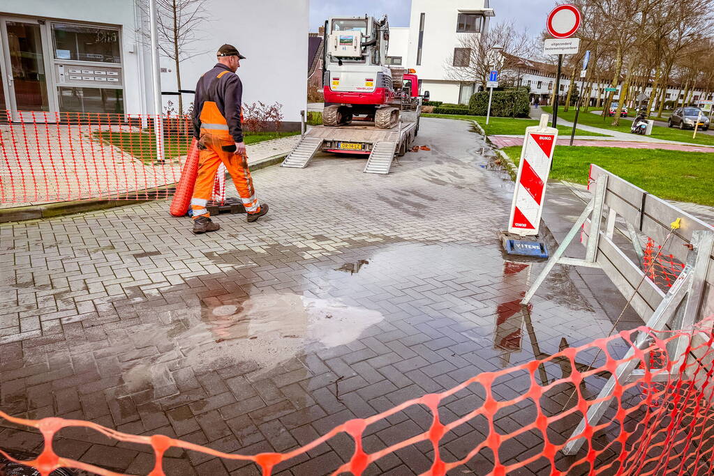 Waterleidingbreuk nabij 'Urban Villa' zorgt even voor minder drinkwater