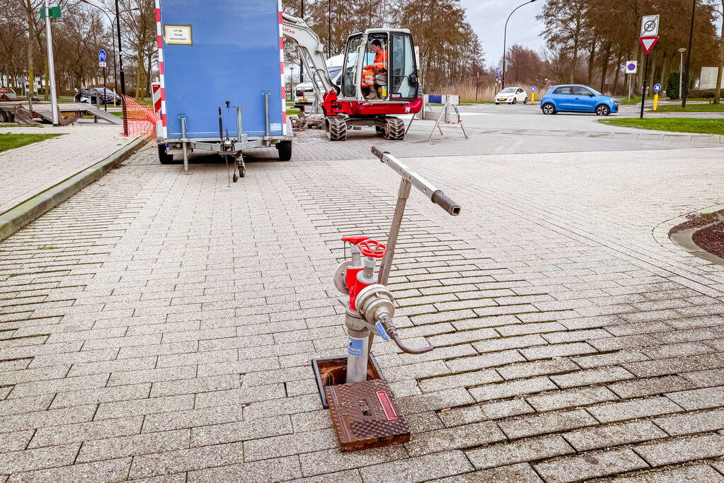 Waterleidingbreuk nabij 'Urban Villa' zorgt even voor minder drinkwater