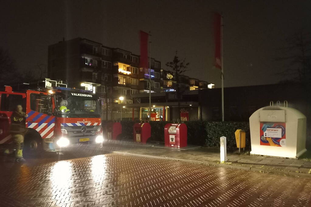 Kledingcontainer uitgebrand