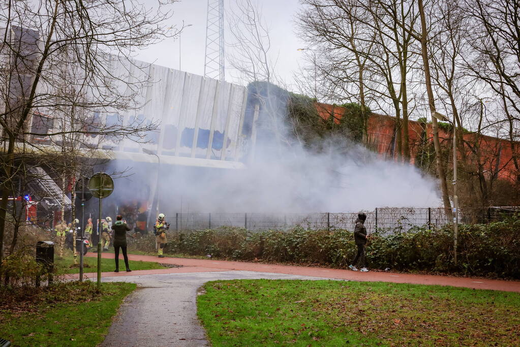 Schuur in volkstuin afgebrand