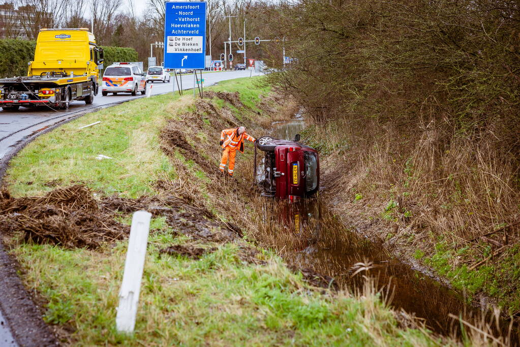 Automobilist belandt met auto in de sloot