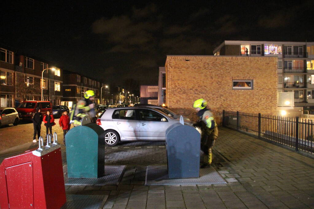 Brand in ondergrondse container