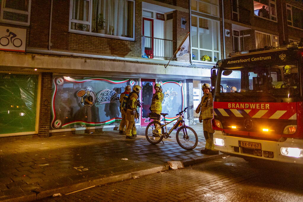 Veel rookontwikkeling bij brand in restaurant