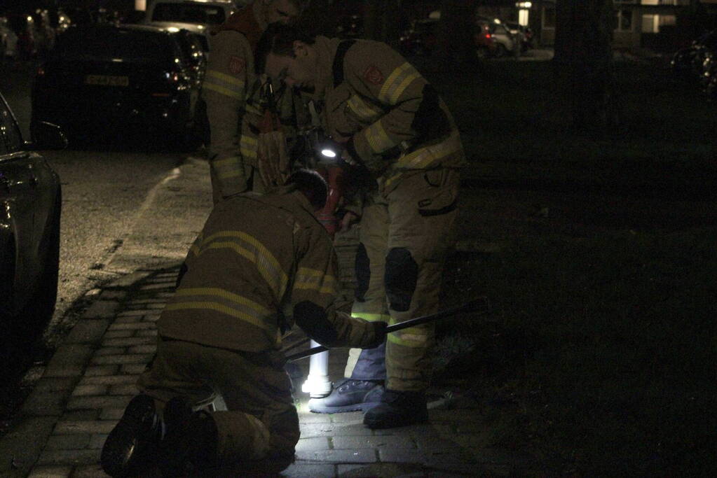 Rookontwikkeling door brand in ondergrondse container