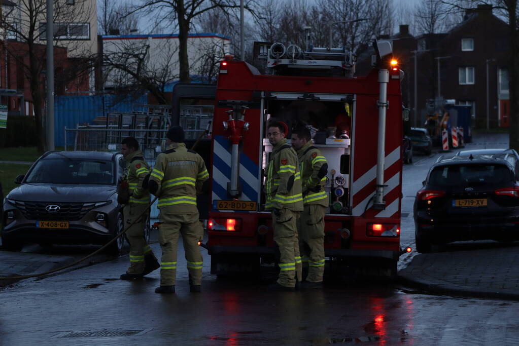 Brand in container door leeggooien vuurton