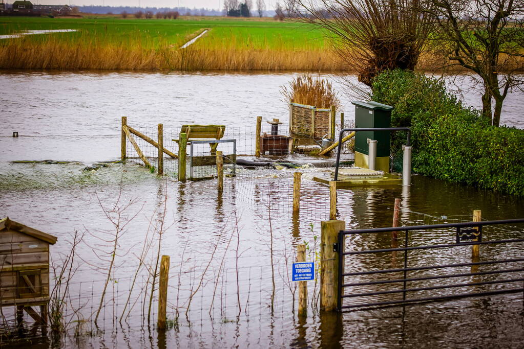 Hoogwater in de polder