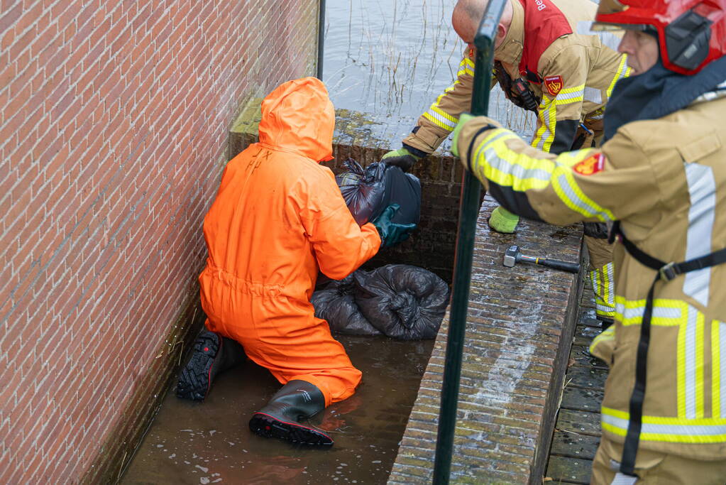 Flinke wateroverlast in Muiderslot