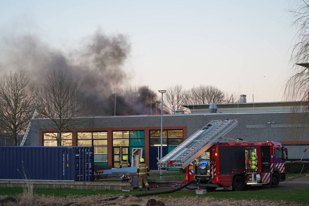 Grote brand in schoolgebouw