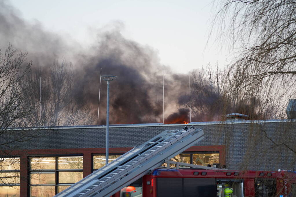 Grote brand in schoolgebouw