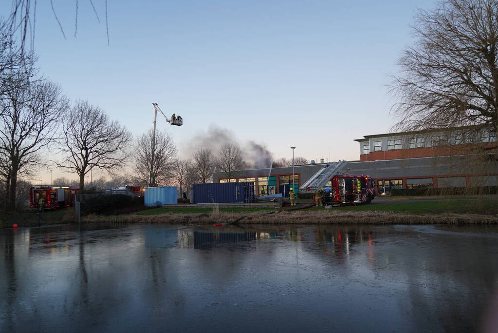 Grote brand in schoolgebouw