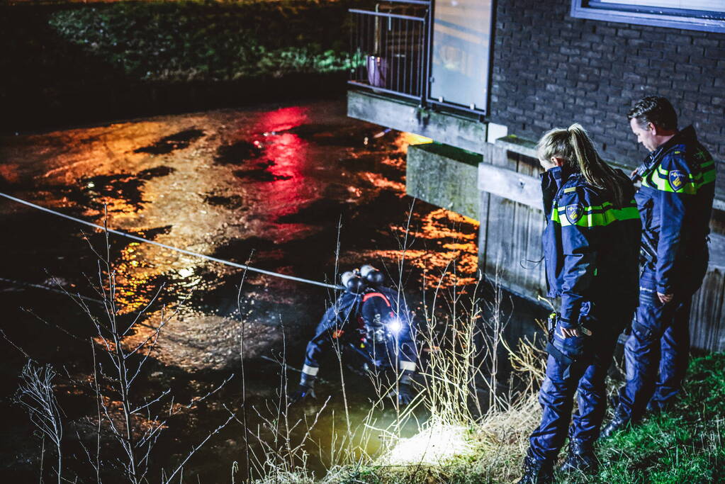 Duikers zoeken naar mogelijk persoon onder ijs