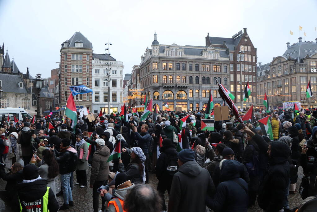 Grote opkomst bij pro Palestina demonstratie