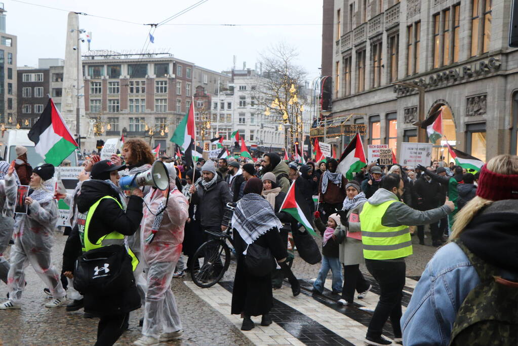 Grote opkomst bij pro Palestina demonstratie