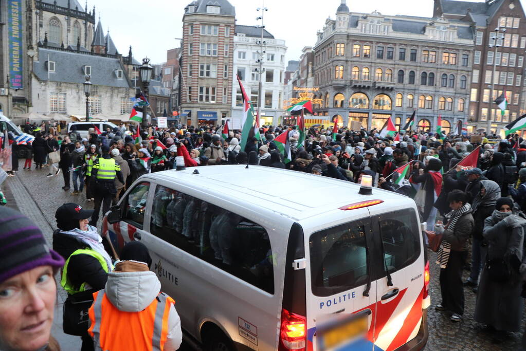 Grote opkomst bij pro Palestina demonstratie