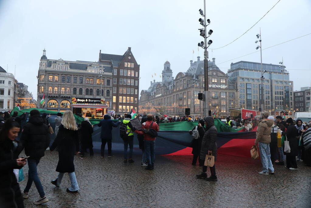 Grote opkomst bij pro Palestina demonstratie