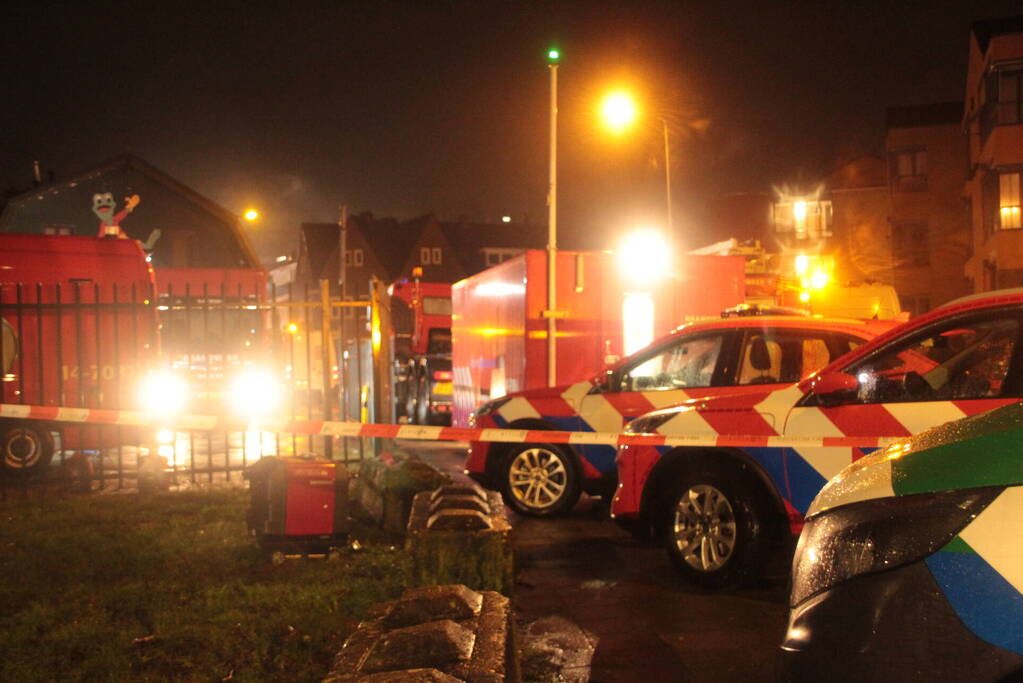 Hevige rookontwikkeling bij grote brand