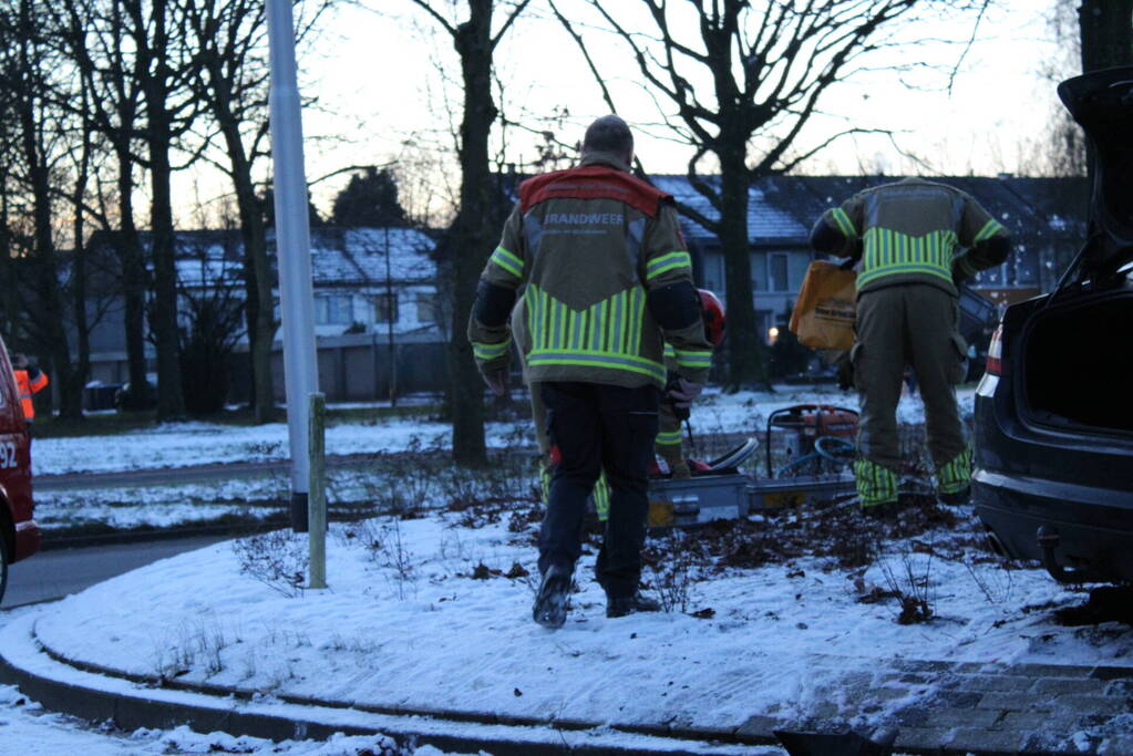 Gewonden bij ongeval op rotonde