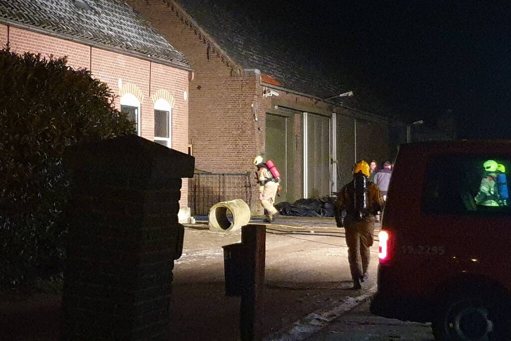 Flinke rookontwikkeling bij brand in woning