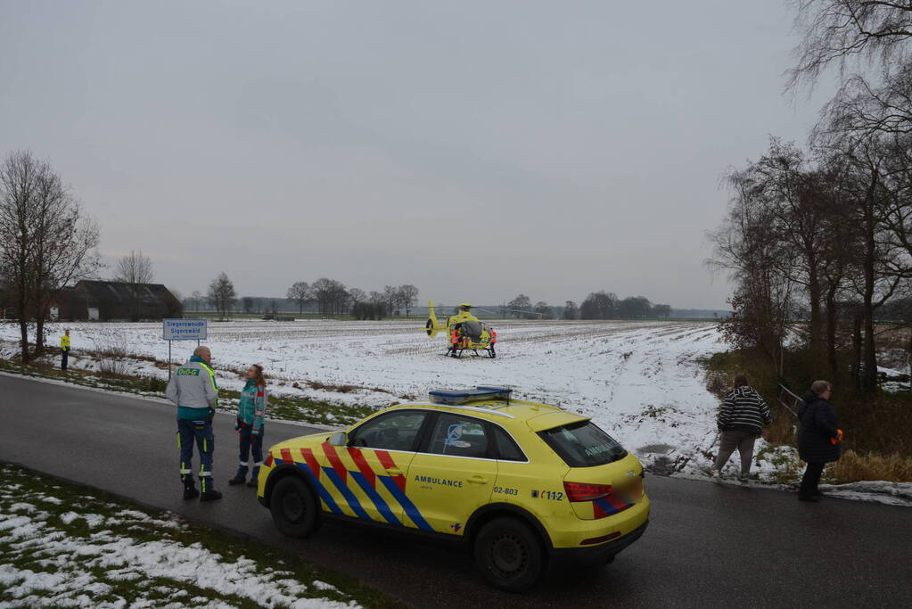 Zwaargewonde bij eenzijdig ongeval