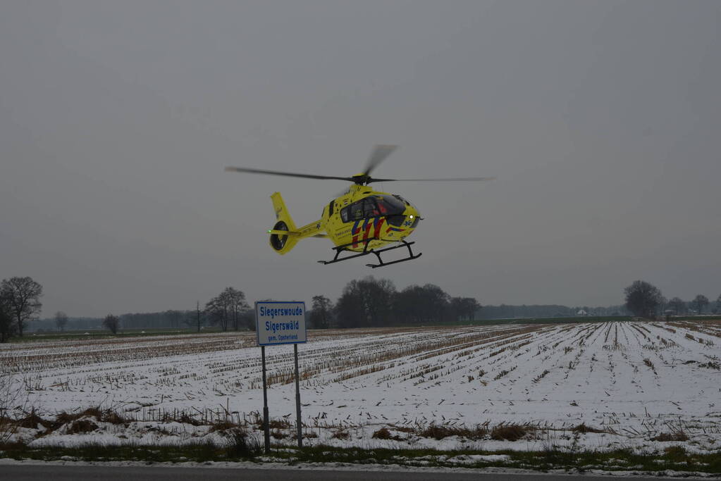 Zwaargewonde bij eenzijdig ongeval