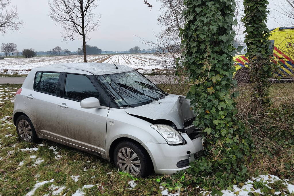 Zwaargewonde bij eenzijdig ongeval