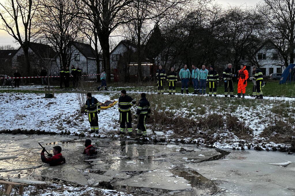 Grote zoekactie vanwege aangetroffen wak