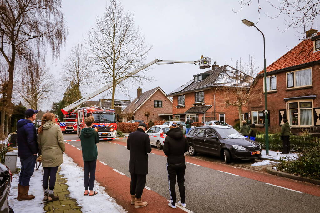 Veel bekijks bij schoorsteenbrand