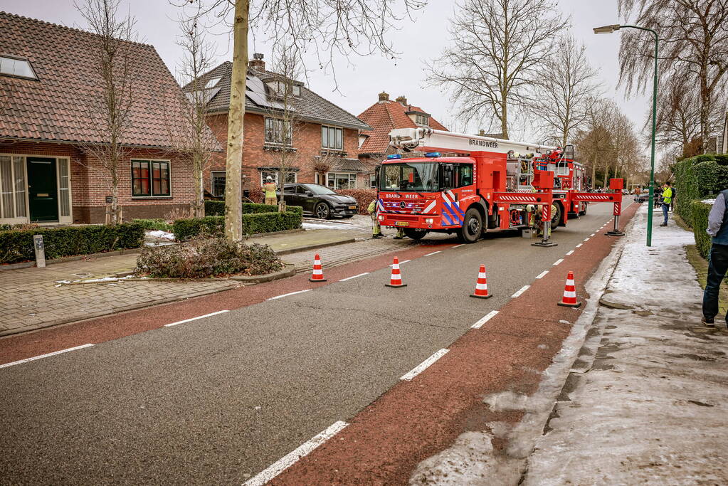 Veel bekijks bij schoorsteenbrand