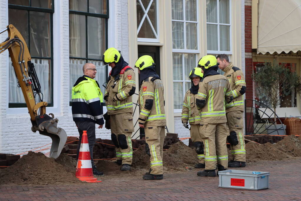 Gasleiding geraakt tijdens aanleg van glasvezelkabel