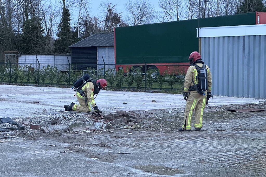 Gasleiding geraakt tijdens sloopwerkzaamheden