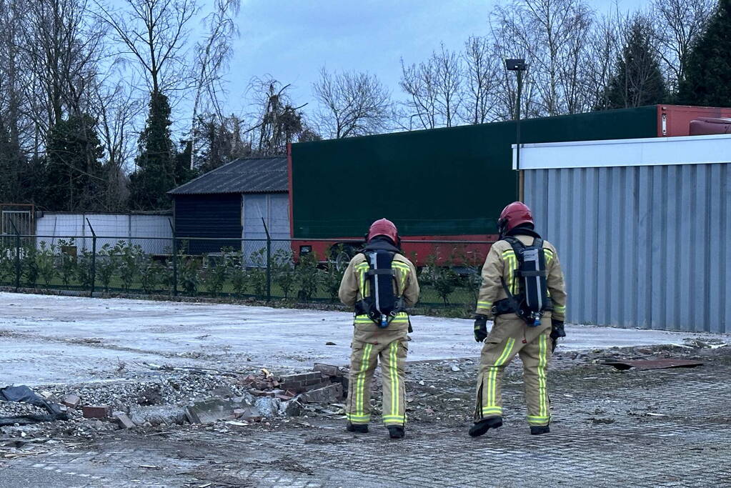 Gasleiding geraakt tijdens sloopwerkzaamheden