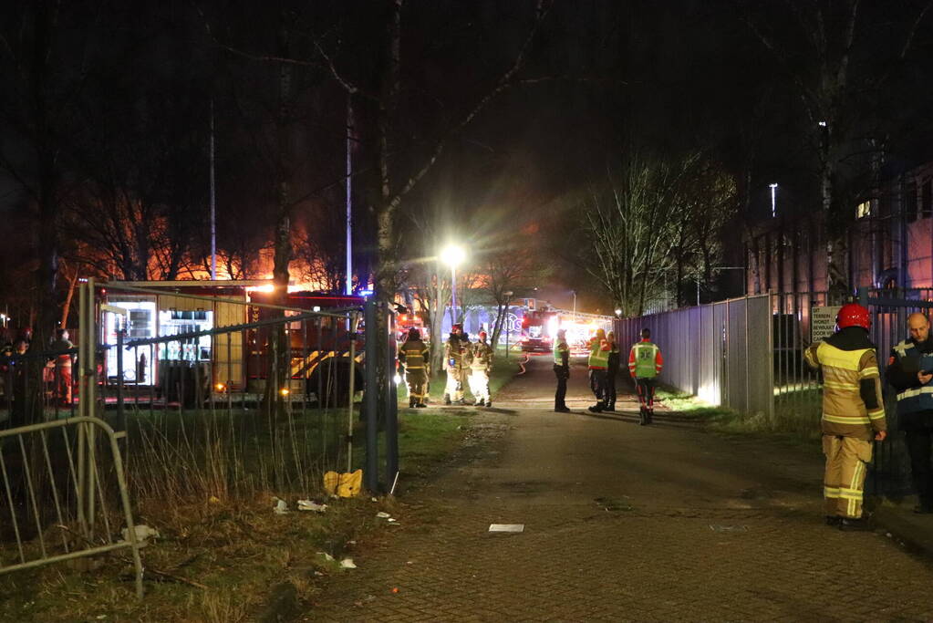 Brand in oude clubhuis van DWS