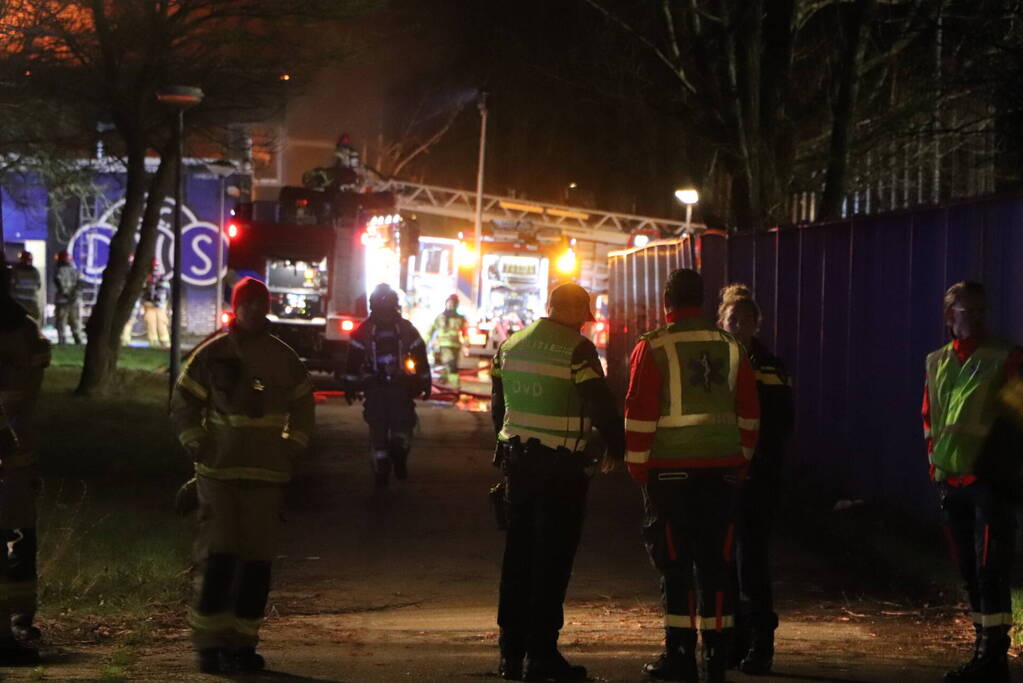 Brand in oude clubhuis van DWS