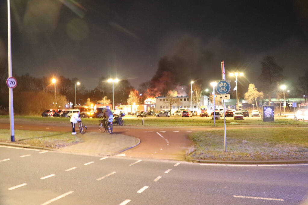 Brand in oude clubhuis van DWS