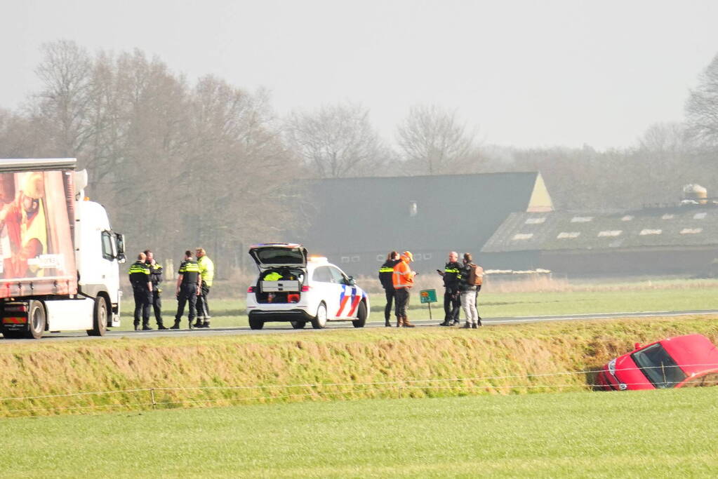 Meerdere aanrijdingen op N36 weg afgesloten