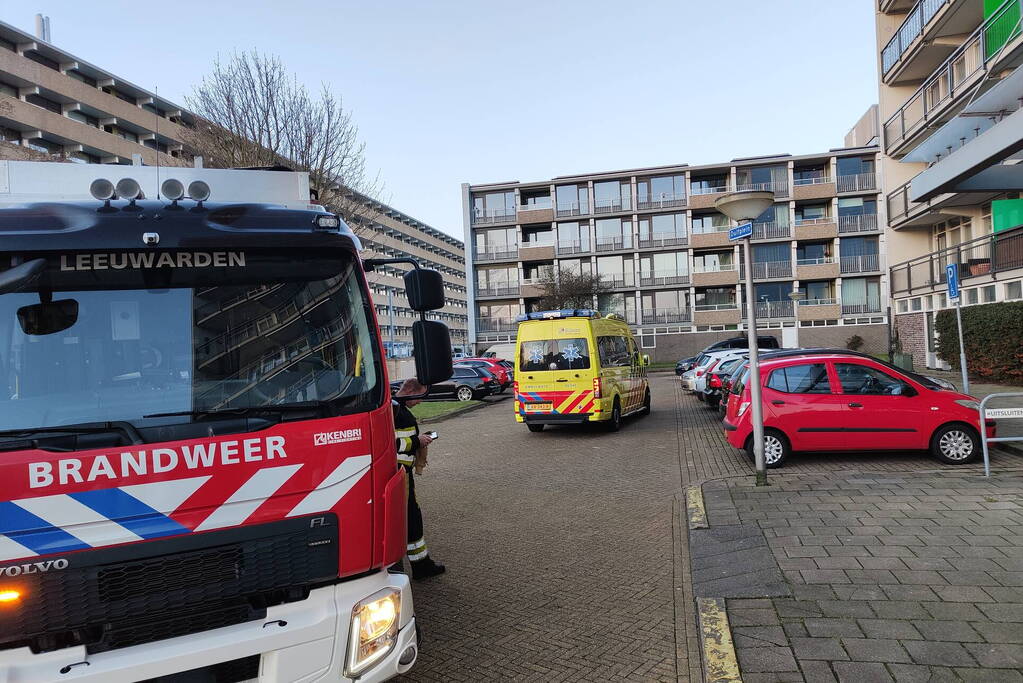 Bewoner behandeld na brand in flat