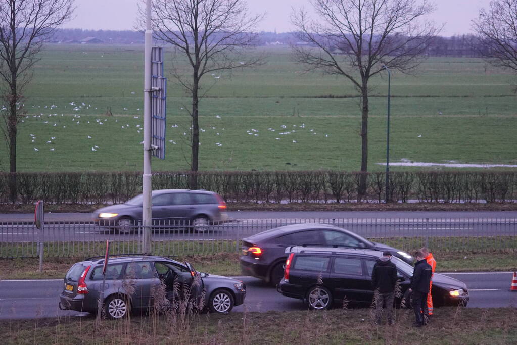 Schade bij ongeval tussen twee auto's