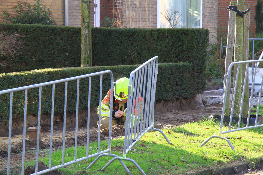 Gasleiding geraakt tijdens graafwerkzaamheden