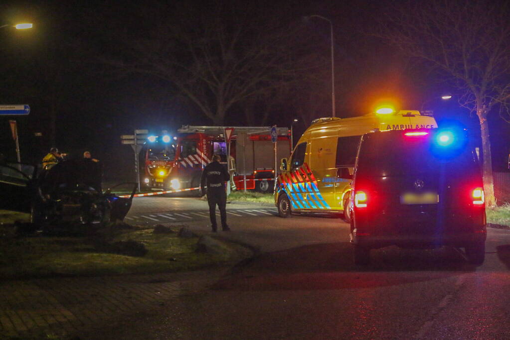 Achtervolging eindigt in ongeval met flinke schade