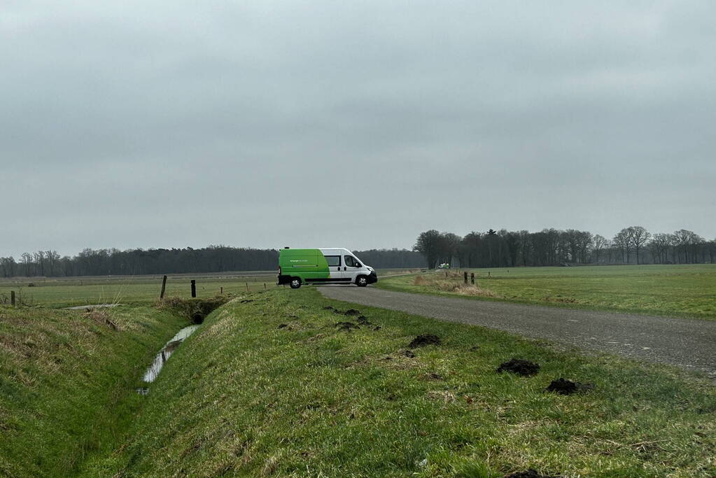 Flinke lekkage in gasleiding in buitengebied