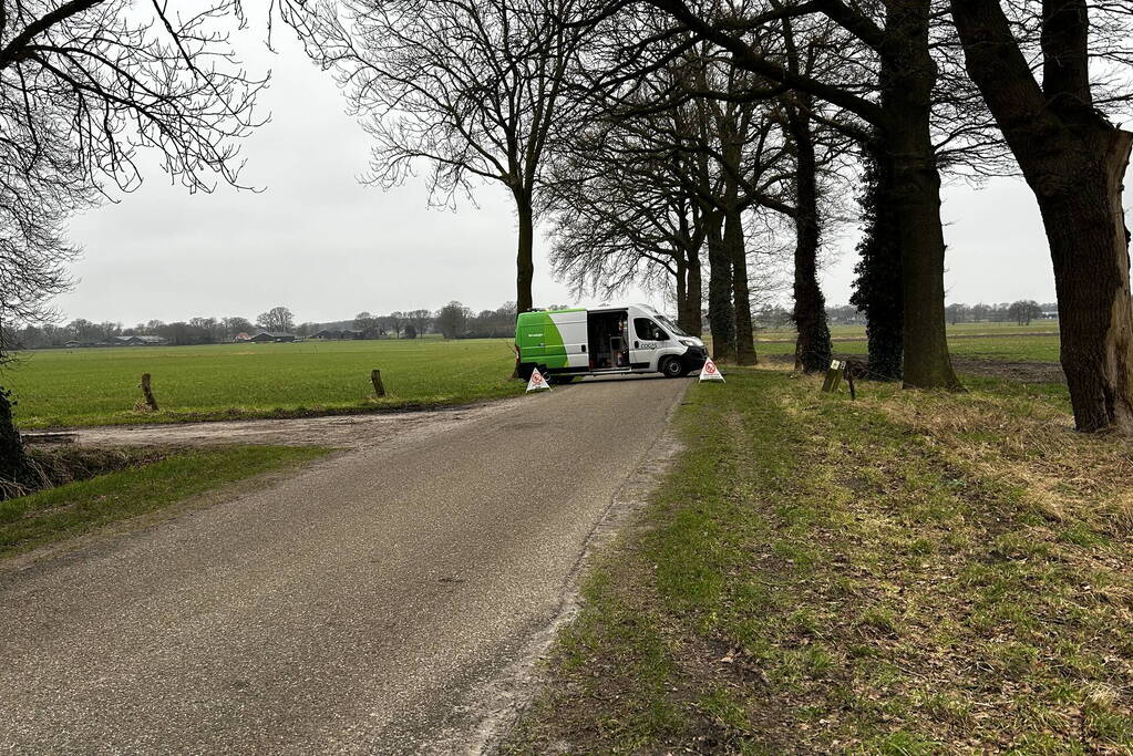 Flinke lekkage in gasleiding in buitengebied