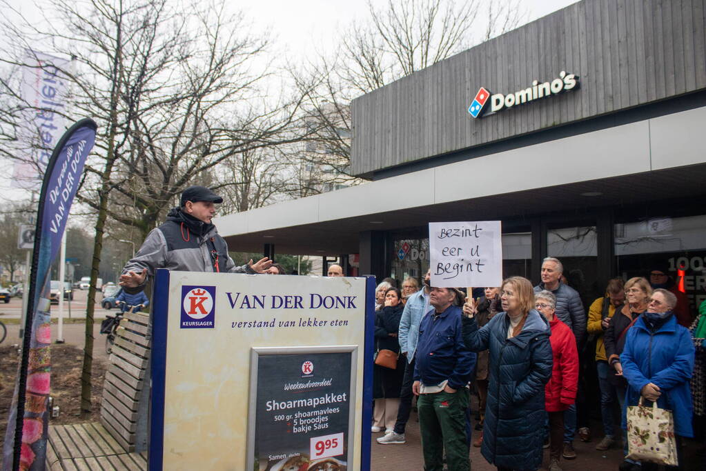 Demonstratie tegen komst coffeeshop