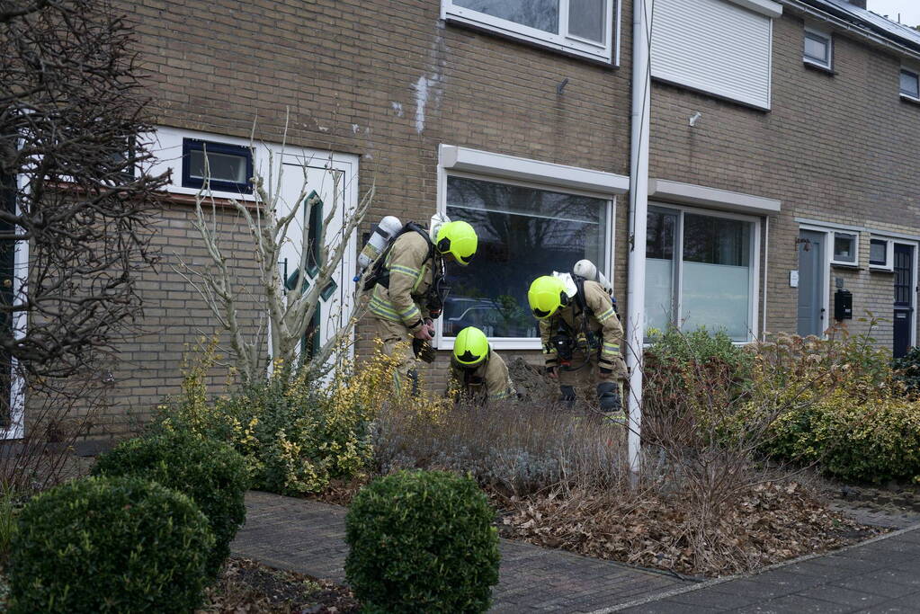 Bewoners zorgen voor flinke gaslek tijdens graven in tuin