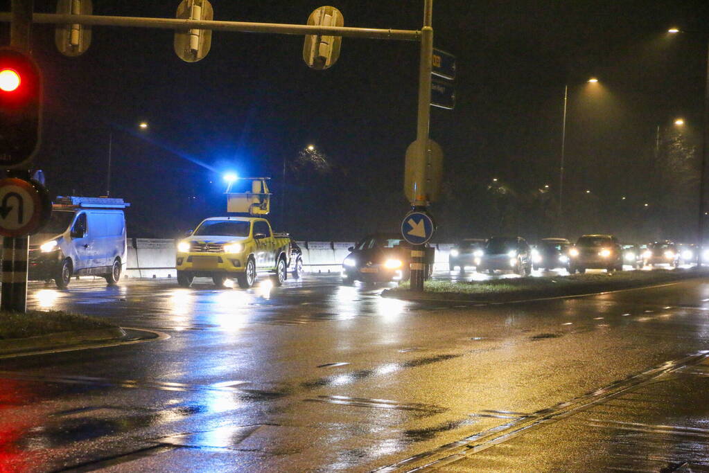 Flinke vertraging na kettingbotsing met meerdere voertuigen