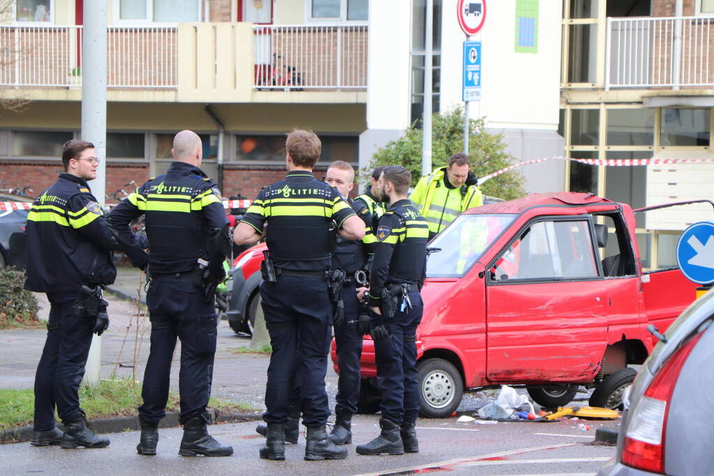 Brommobielen botsen op elkaar